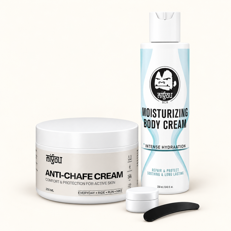 Pack antirozaduras para muslos + hidratante corporal MIGOU BCN · 2 × 250 ml