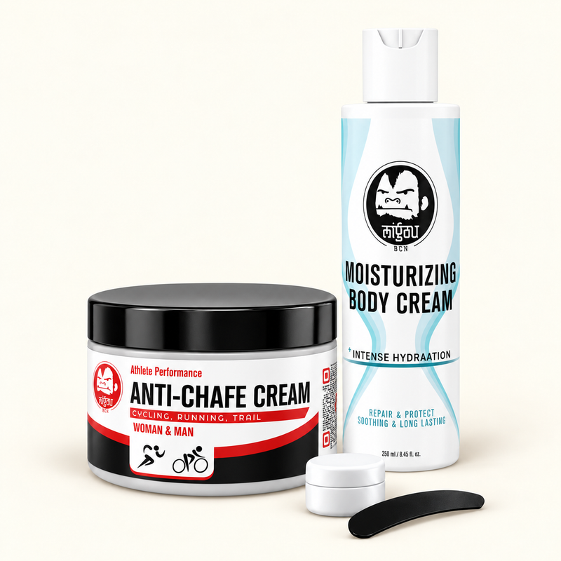 Pack deportivo antirozaduras + hidratante MIGOU BCN · 2 × 250 ml